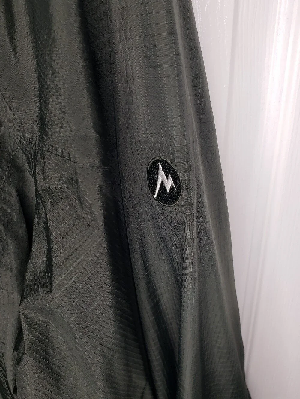 Marmot 3 in 1 Men's Drab Olive Green Hooded Rain Jacket Fleece Pockets Vents L